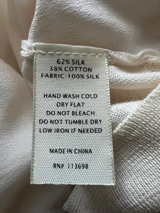 Margaret O’Leary Silk Cotton Cardigan Open Back Layer Cream XS S - Picture 5 of 6